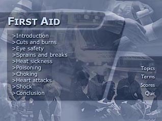 Course main menu