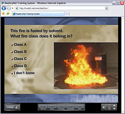 Interaction screen from MasteryNet training