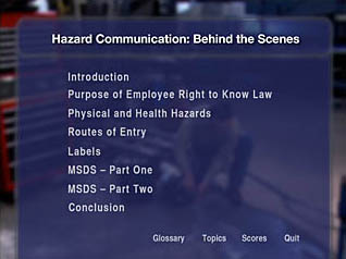 Course screen