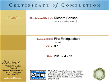 sample training certificate