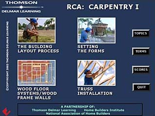 Course Main menu