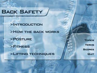 Course Main menu