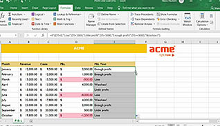 Course screen
